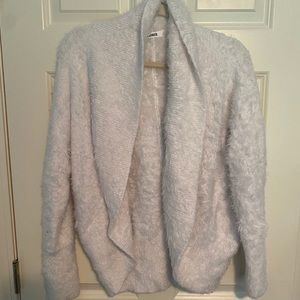 White Eyelash Style Fur BB Dakota Cardigan